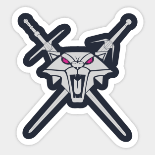 Killing monsters... cat school version Sticker